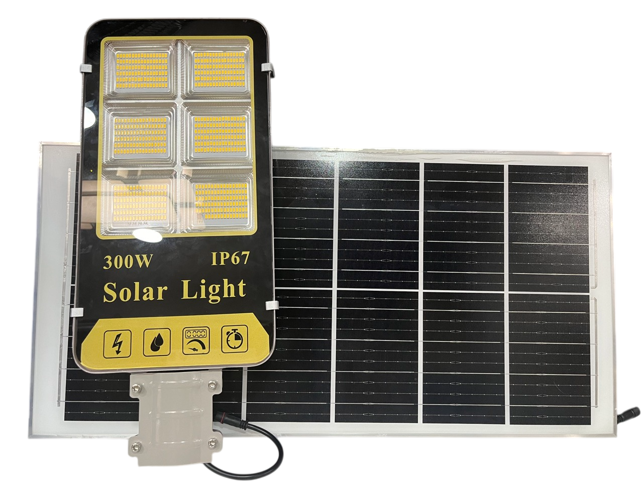 Đèn Đường Năng Lượng Mặt Trời Ánh Sáng Vàng 300W